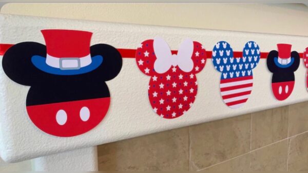 Mickey Mouse Patriotic Banner