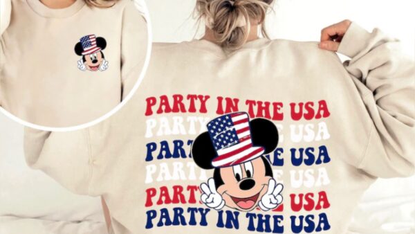 Mickey Mouse Party In The USA T-Shirt 