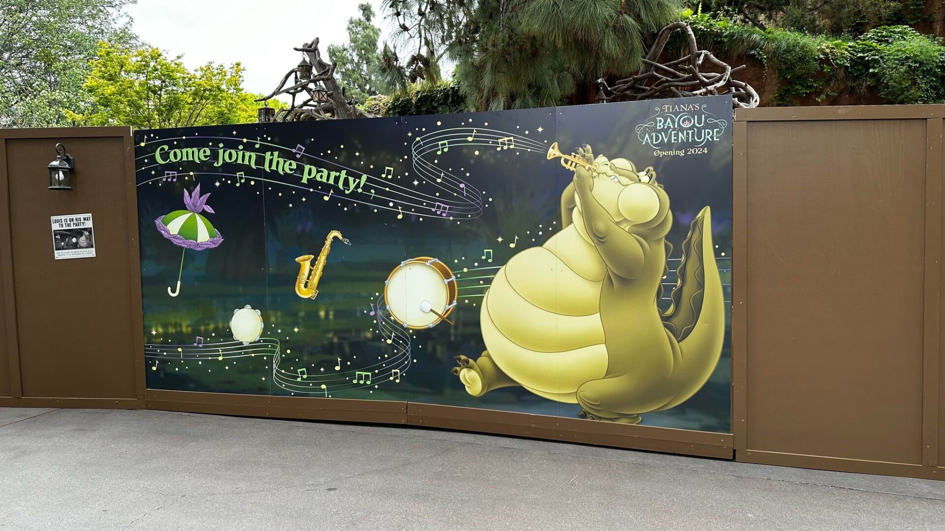New Tiana Photo Wall at Disneyland Outside of Splash Mountain