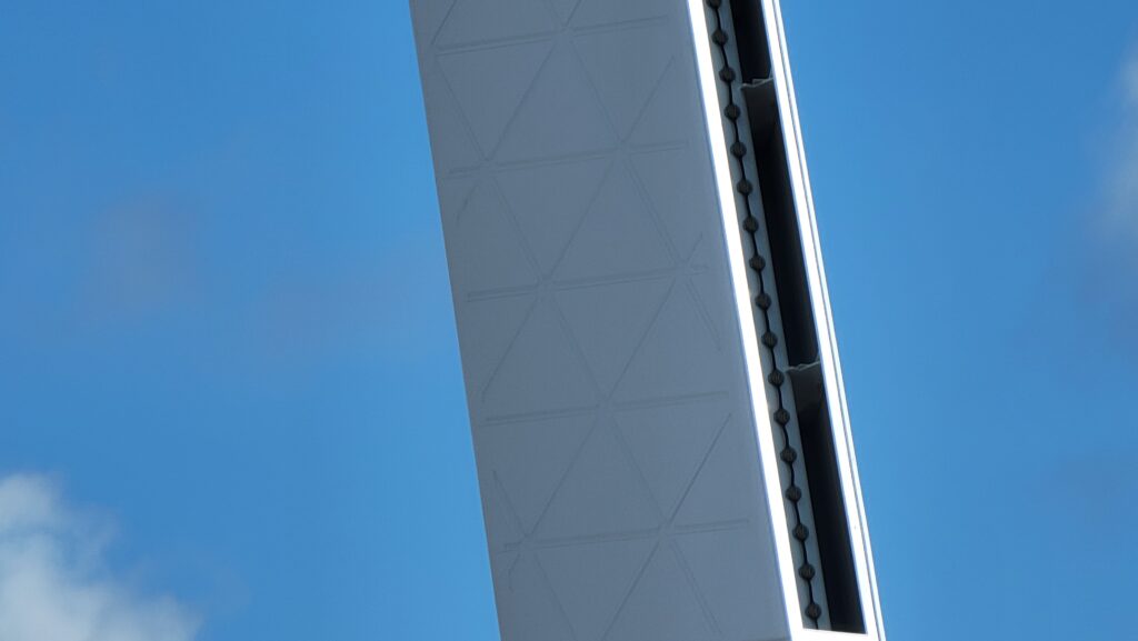 Spaceship Earth Pattern Spotted on CommuniCore Hall Spires in EPCOT