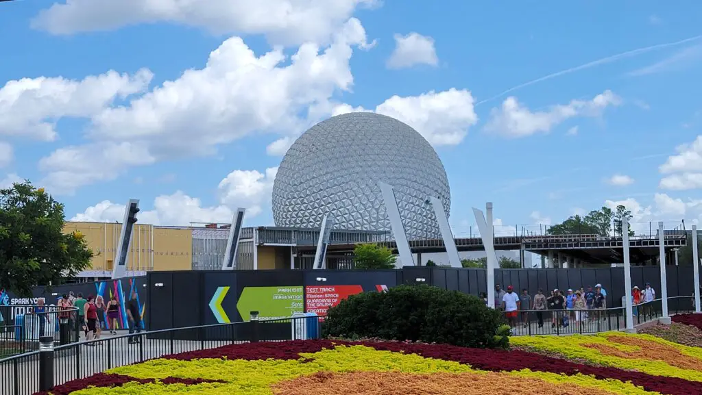 Spaceship Earth Pattern Spotted on CommuniCore Hall Spires in EPCOT