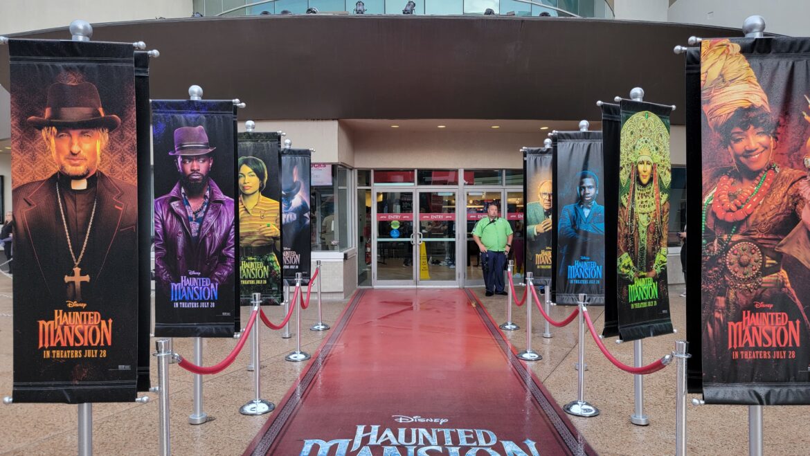 AMC in Disney Springs Decorated for the Release of the Haunted Mansion