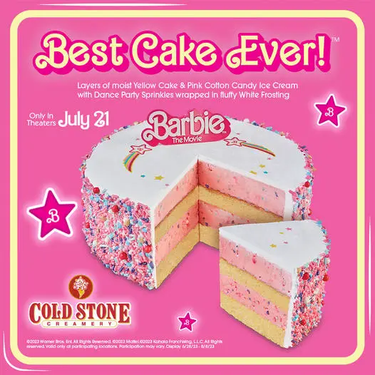 Barbie-inspired Best Cake Ever! Now Available at Cold Stone Creamery