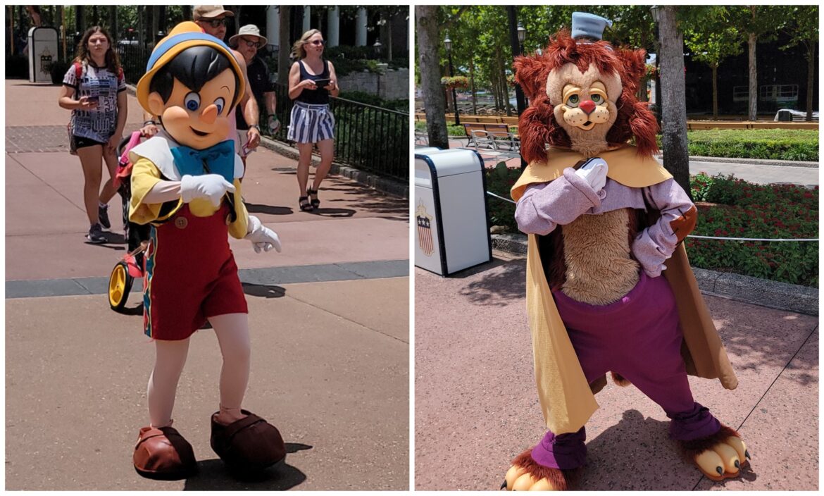 We ran into MORE Rare Disney Characters in EPCOT