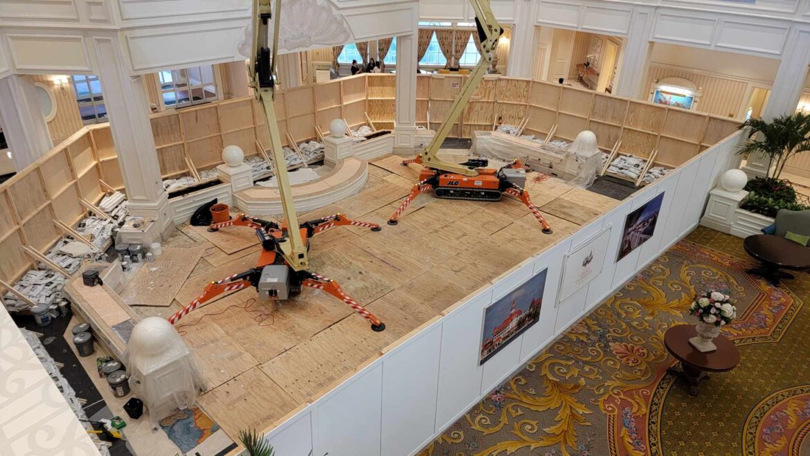 Grand Floridian Lobby Refurbishment Underway at Disney World