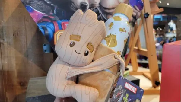 Groot Water Bottle With Plush Carrier
