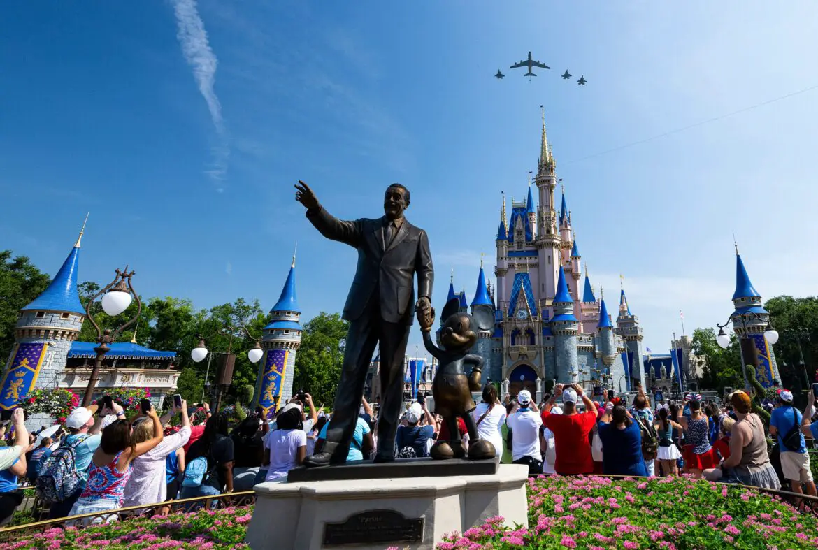U.S. Air Force Conducts Fourth of July Flyover at the Magic Kingdom