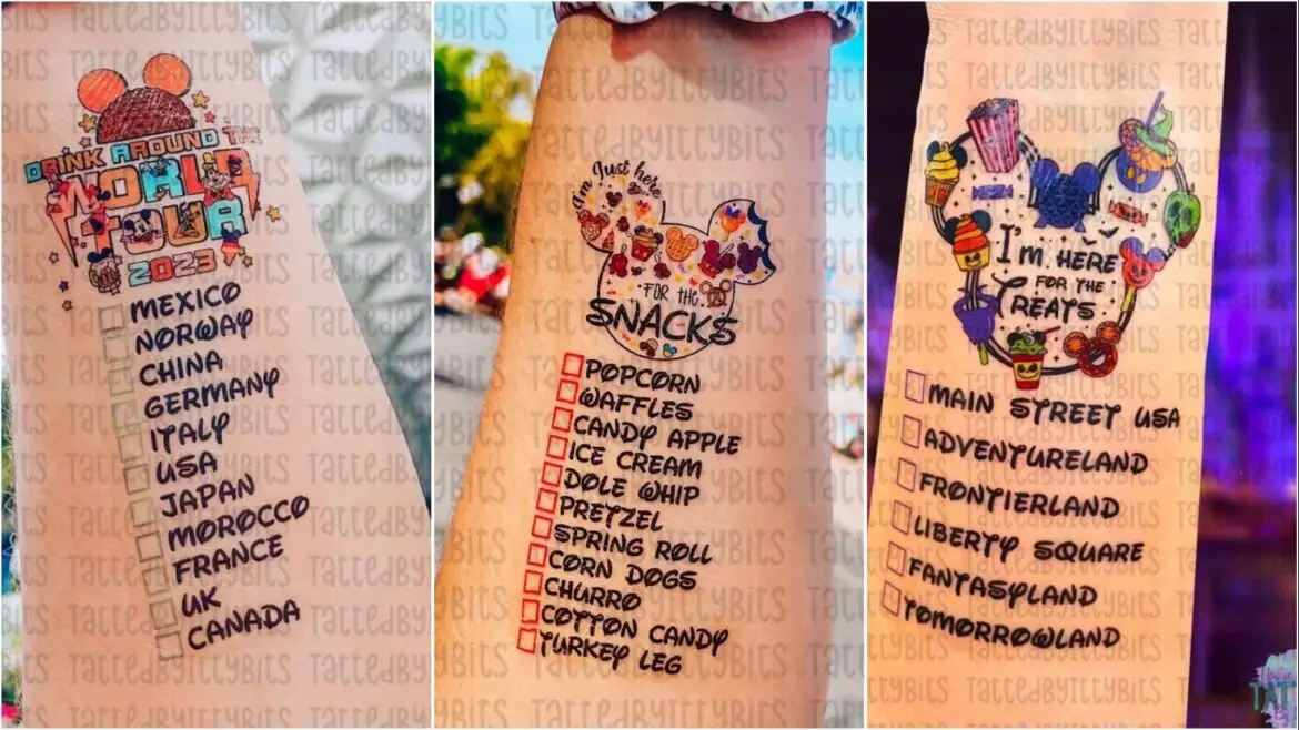 Fun Disney Checklist Tattoos For Your Next Vacation!