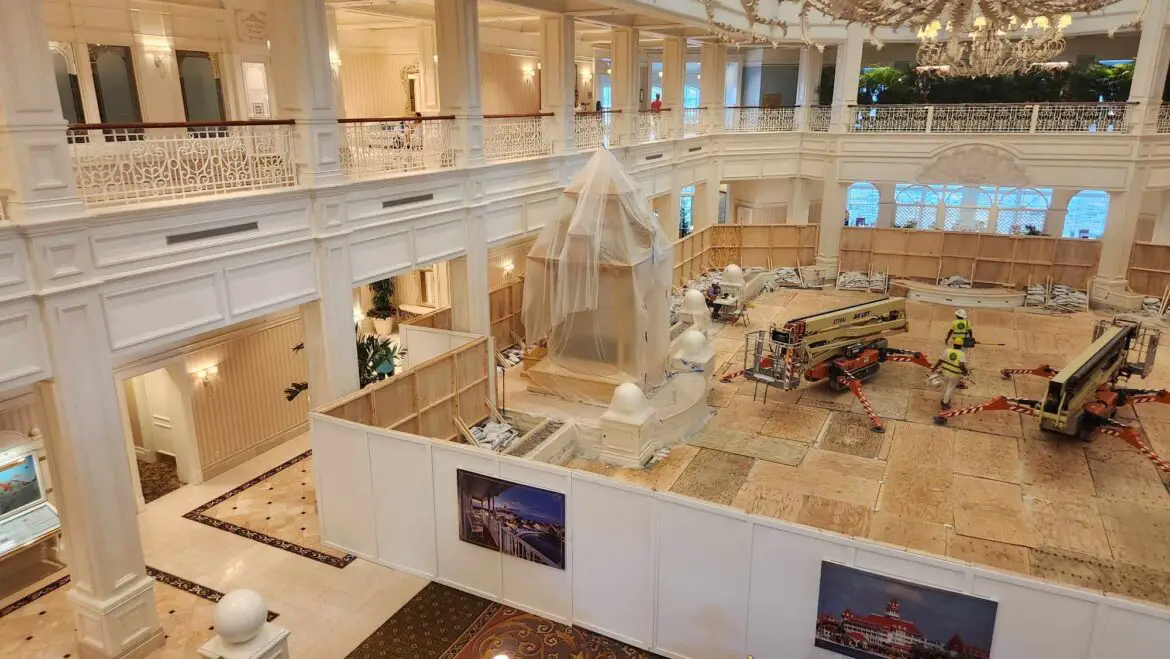 Grand Floridian Resort Construction Underway both Inside and Outside