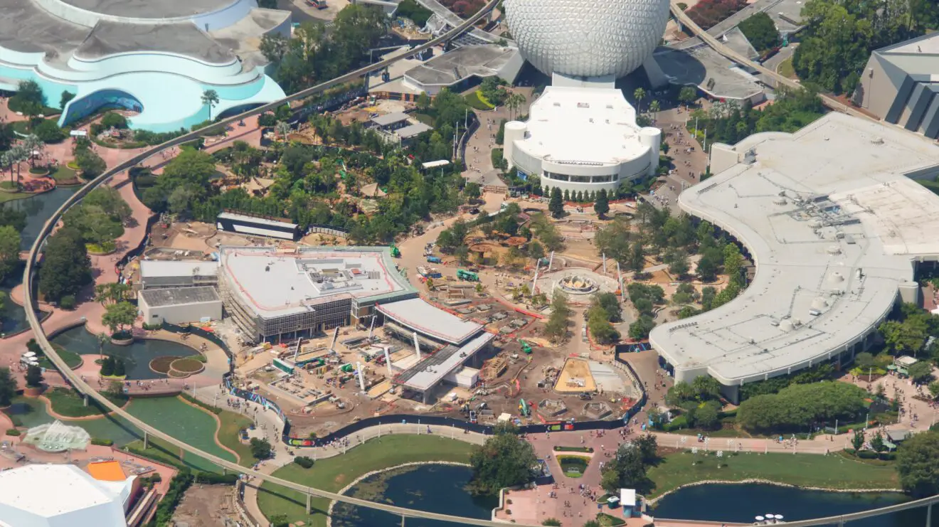 Aerial View of the Construction Around EPCOT | Chip and Company