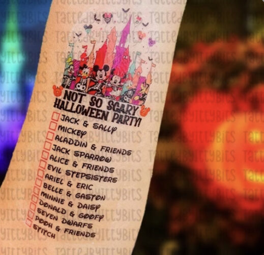 Fun Disney Checklist Tattoos For Your Next Vacation! Chip and Company