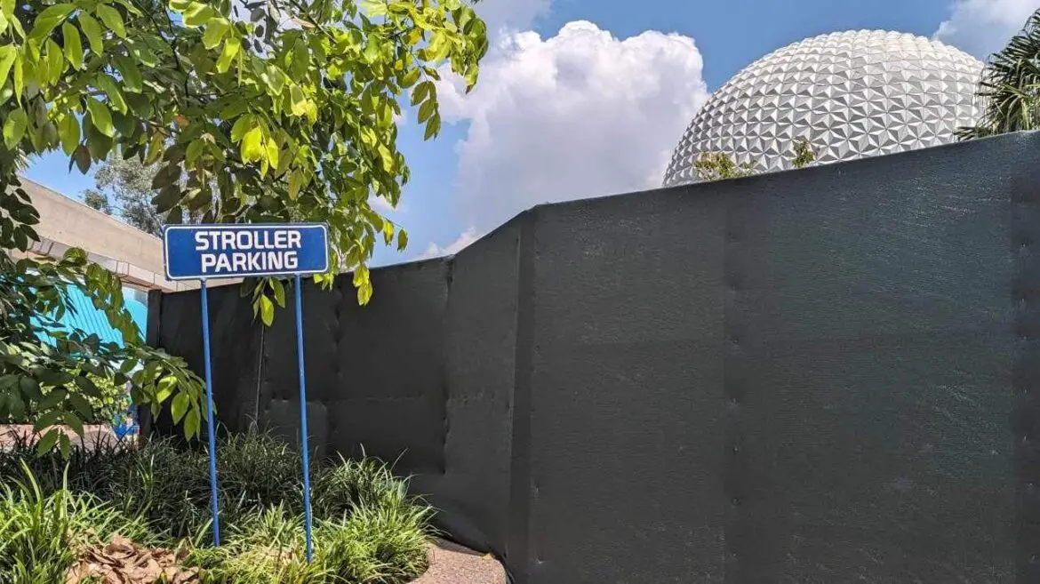Stroller Parking Sign Installed for Moana’s Journey of Water in EPCOT
