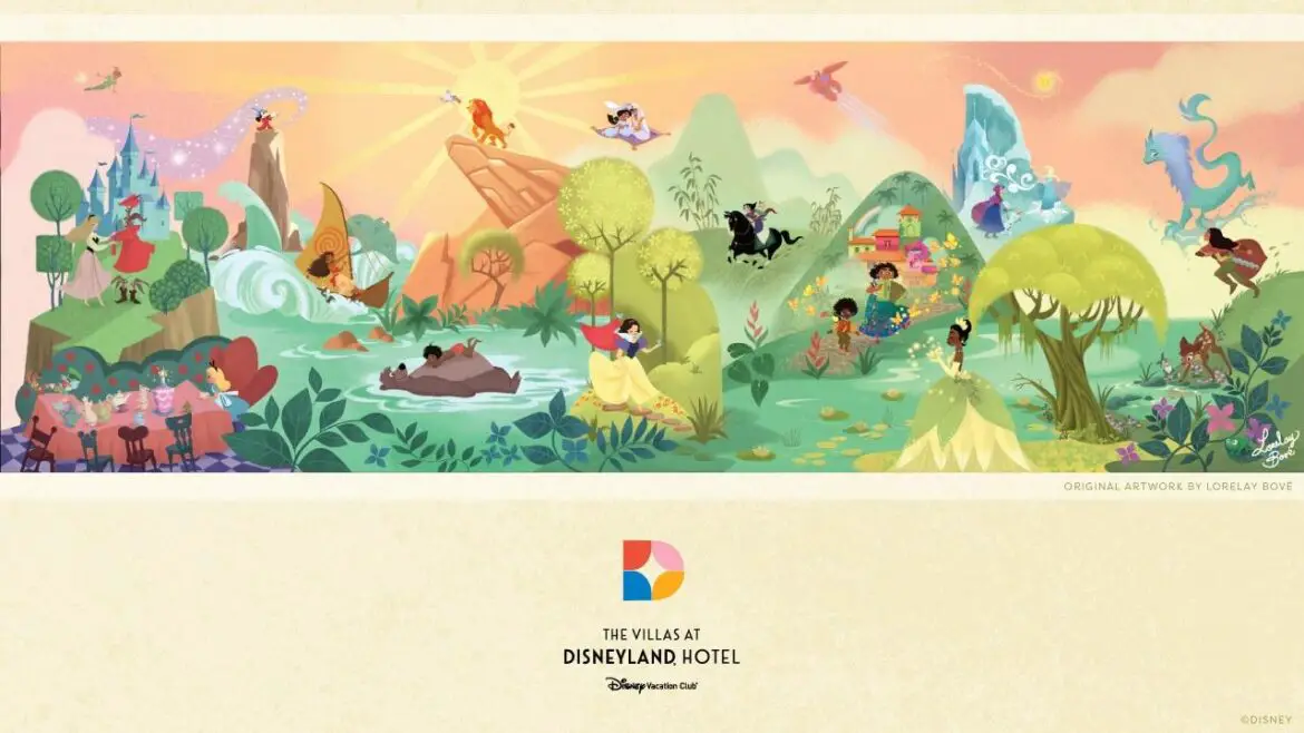 NEW! First Look at Walt Disney Animation Studios Mural Coming to The Villas at Disneyland Hotel