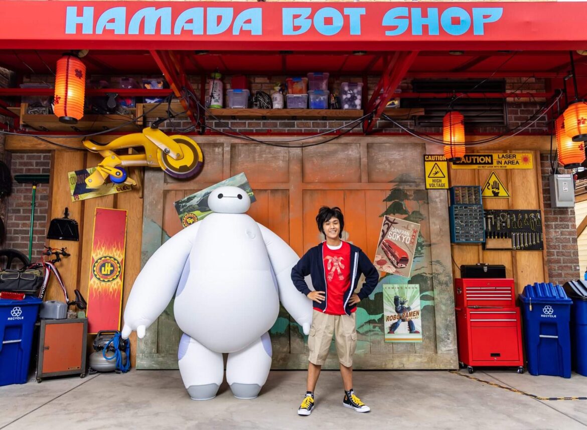 Baymax and Hiro are now Meeting at the Hamada Bot Shop in the Newly Opened San Fransokyo Square