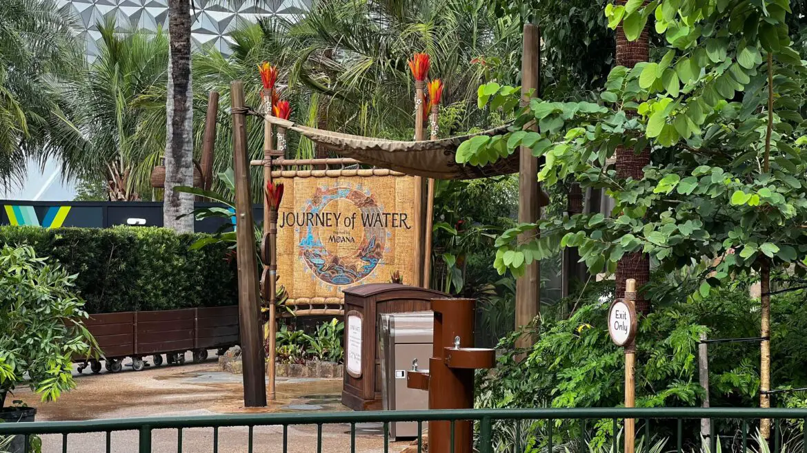 Signage Now Visible as the Walls are down Around Journey of Water Inspired by Moana