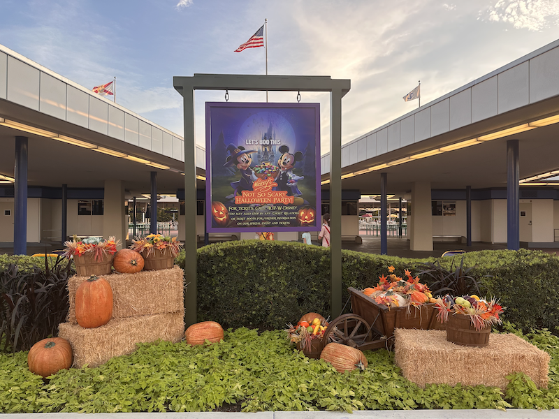 Signs installed for Mickey’s Not So Scary Halloween Party at the TTC