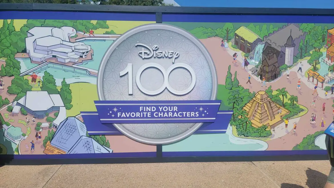 New Disney 100 Mural on Display in EPCOT