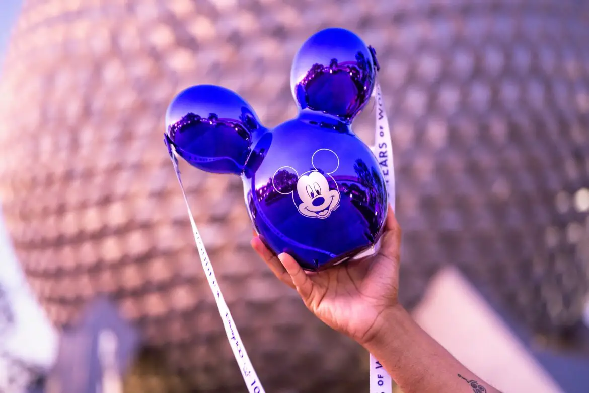 Disney 100 Purple Mickey Balloon Popcorn Bucket Coming to EPCOT on September 22nd