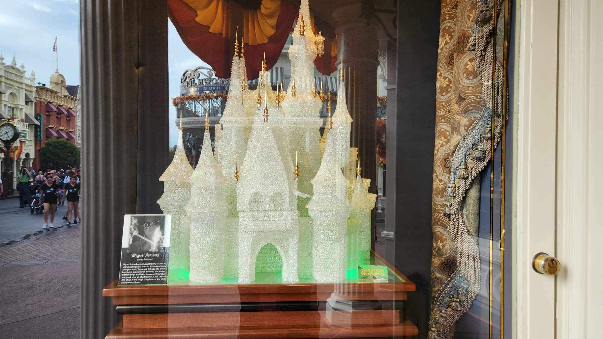 Lighted Cinderella Castle at Disneyland