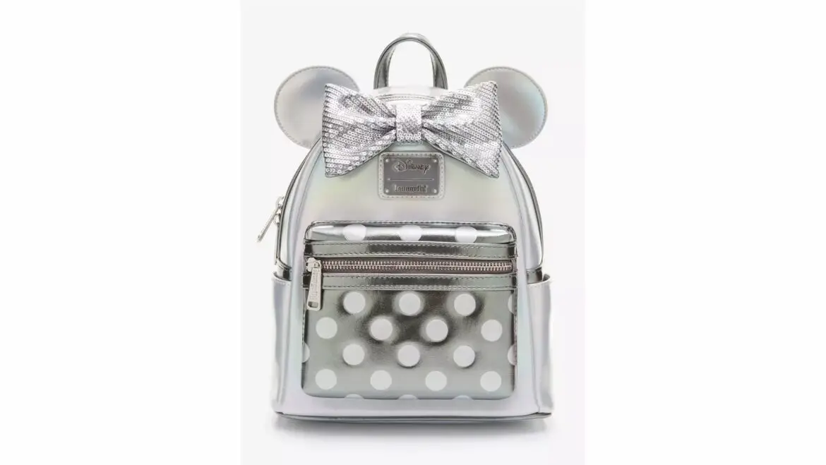 Magical Disney100 Minnie Mouse Platinum Loungefly Backpack At Hot Topic!