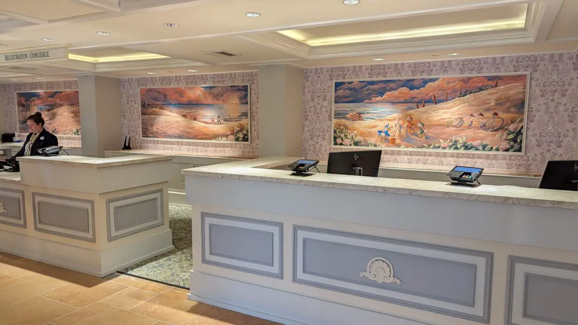 New Mickey & Friends Artwork Adorn Lobby of Refurbished Beach Club Resort