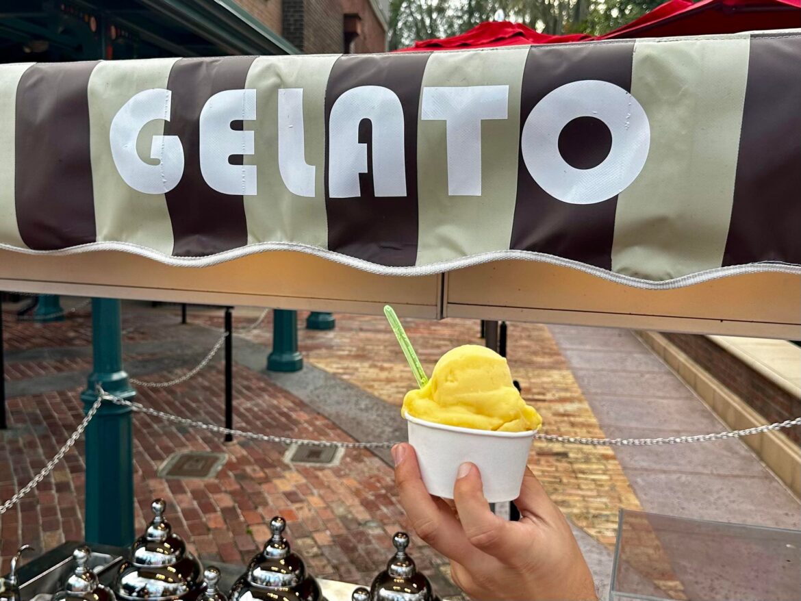 New Mango Flavor at the Gelato Cart near Muppets Courtyard