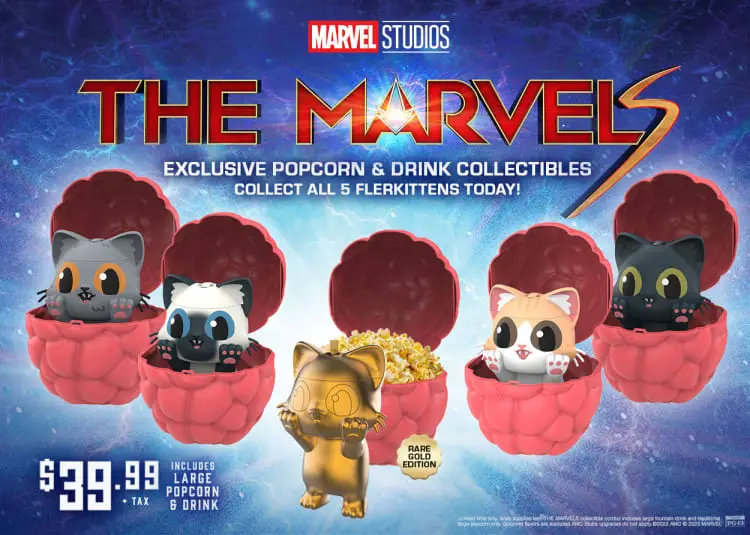 ‘The Marvels’ Flerkitten Popcorn Bucket & Sipper Coming to AMC Theaters