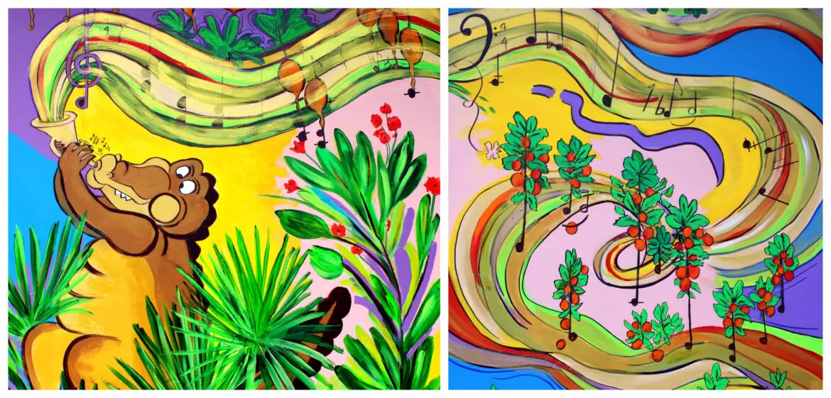 Disney Shares First Look at Tiana’s Bayou Adventure Mural