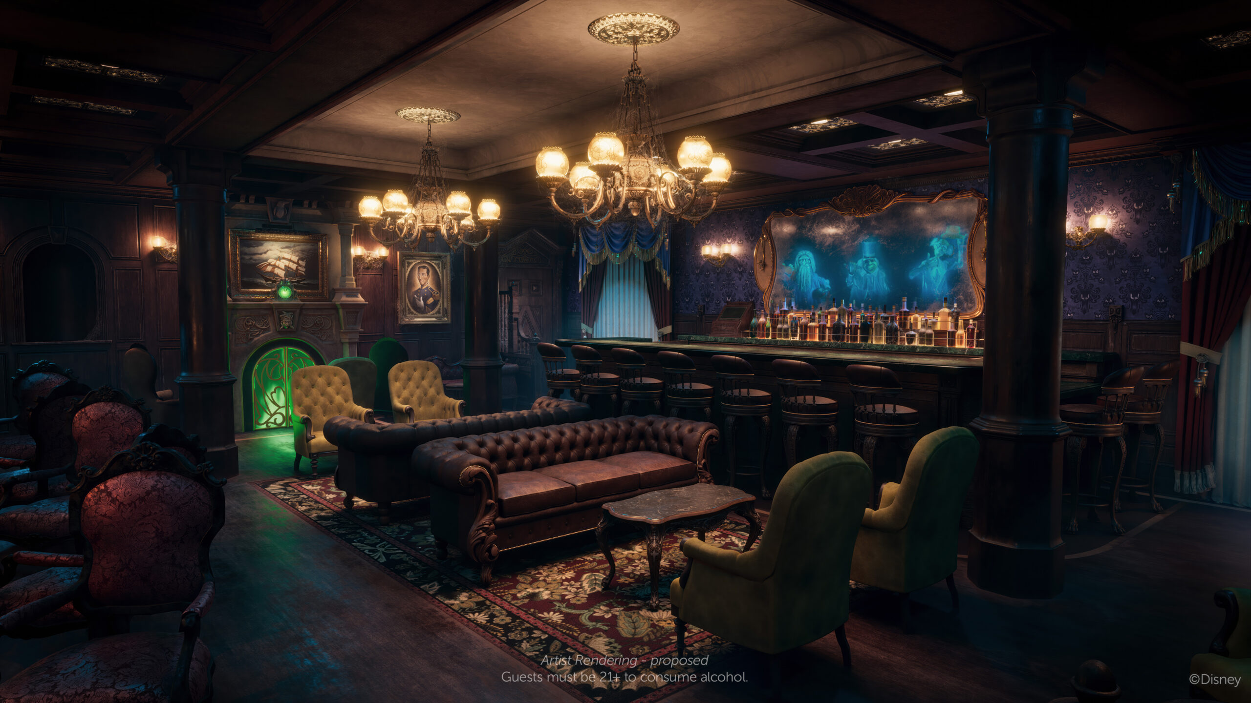 Haunted Mansion Parlor Coming To The Disney Treasure In 2024   Haunted Mansion Parlor Coming To The Disney Treasure In 2024 Scaled 