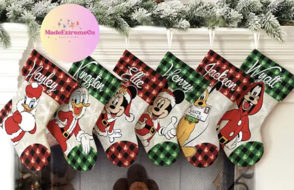 Personalized Disney Characters Christmas Stockings