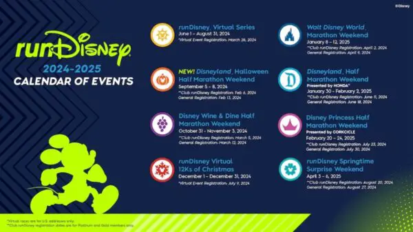 runDisney Announces 2024/2025 Calendar Including NEW Disneyland ...