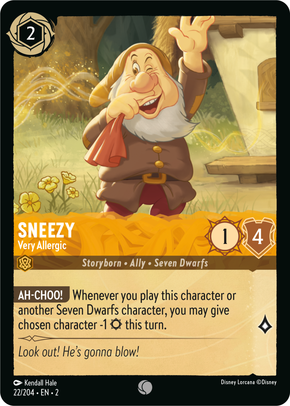 Disney Lorcana Debuts Sneezy Seven Dwarves Floodborn Card (Exclusive)