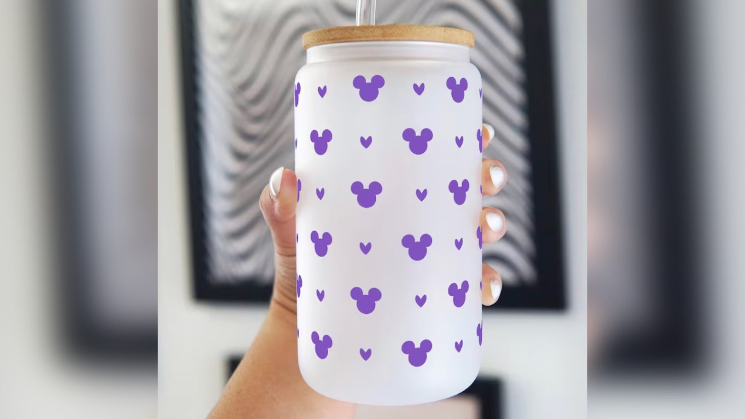 Disney Tumbler with Straw - The Haunted Mansion Icons