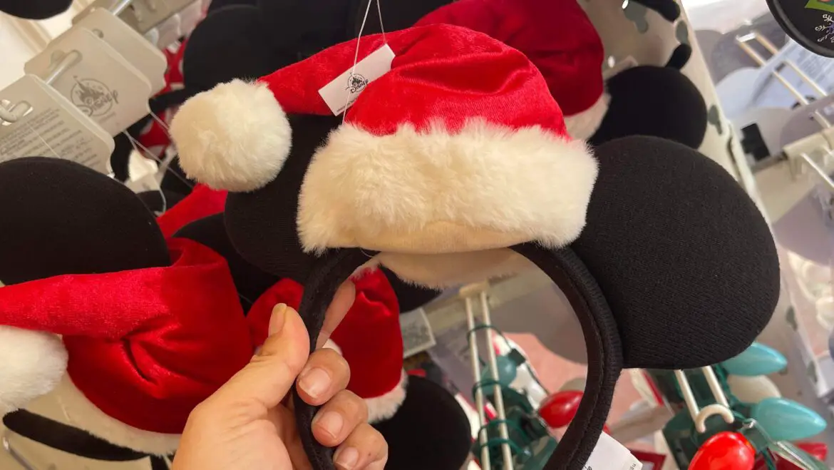 Santa Mickey Mouse Ear Headband Available At Magic Kingdom!