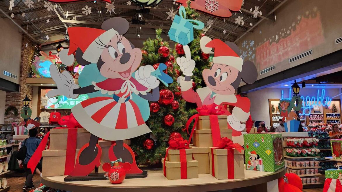 World of Disney in Disney Springs Decorated for the Holidays