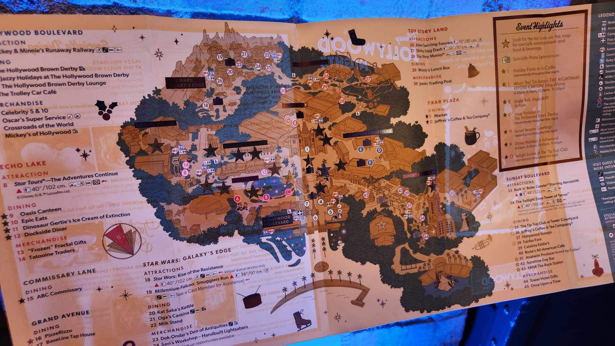 First Look at Disney Jollywood Nights Park Map Chip and Company