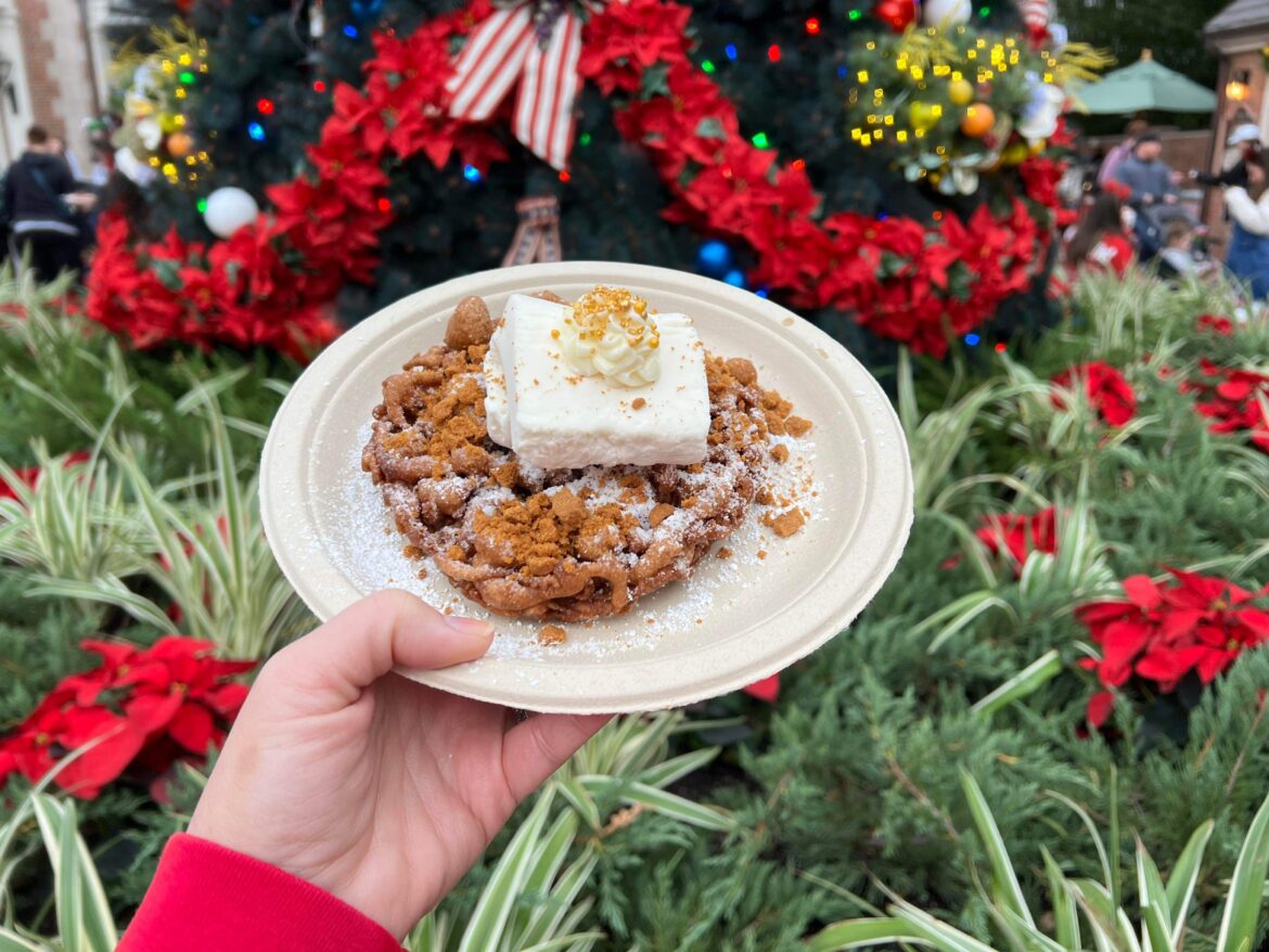 Holiday Cinnamon Funnel Cake from EPCOT Festival of the Holidays is a Sweet Treat
