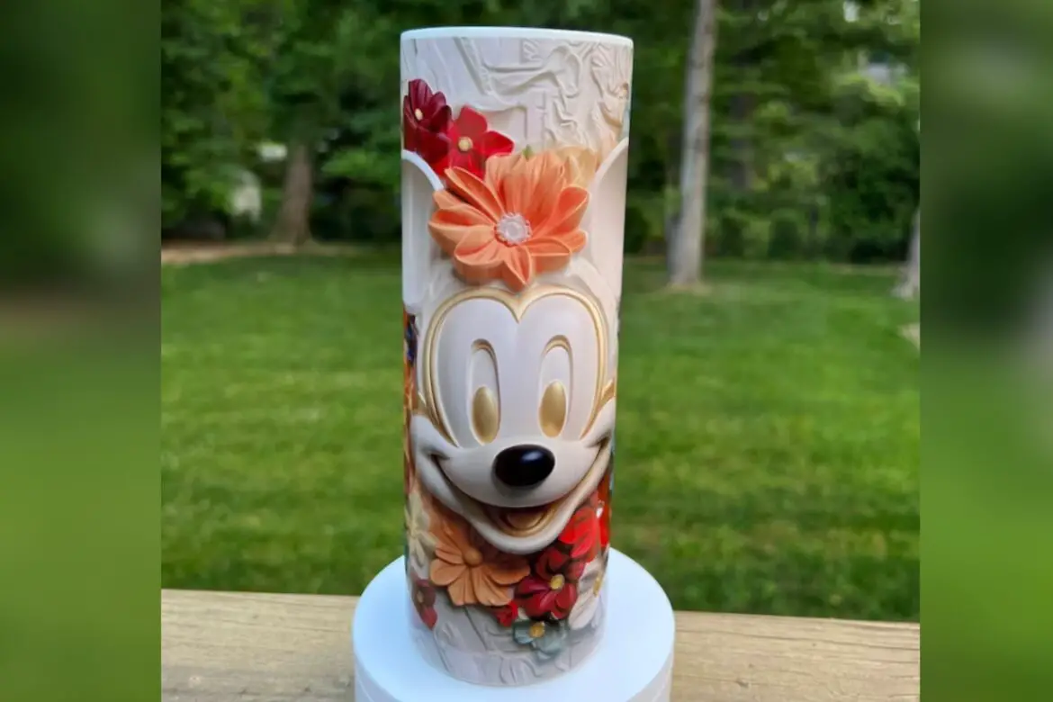 Beautiful Mickey Mouse Skinny Tumbler Available On Etsy!