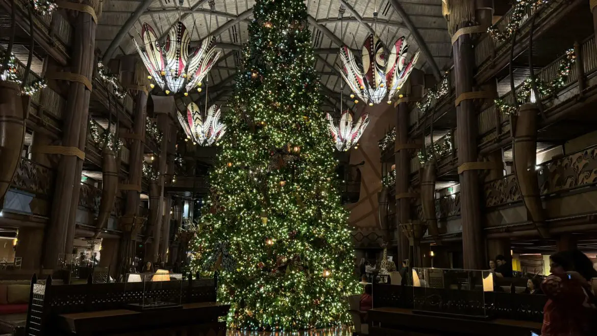 Animal Kingdom Lodge Decorated for the Holidays