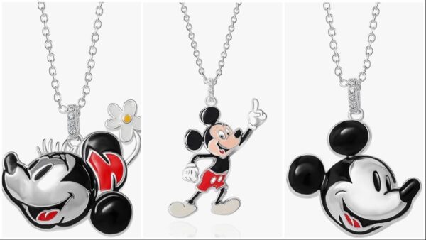 Disney100 Mickey And Minnie Silver Necklaces 