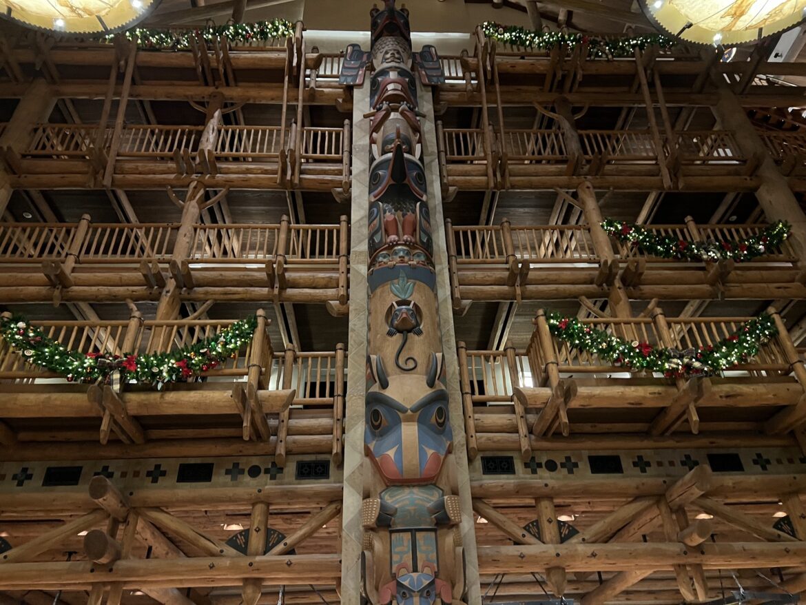 Disney’s Wilderness Lodge Decorated for the Holidays