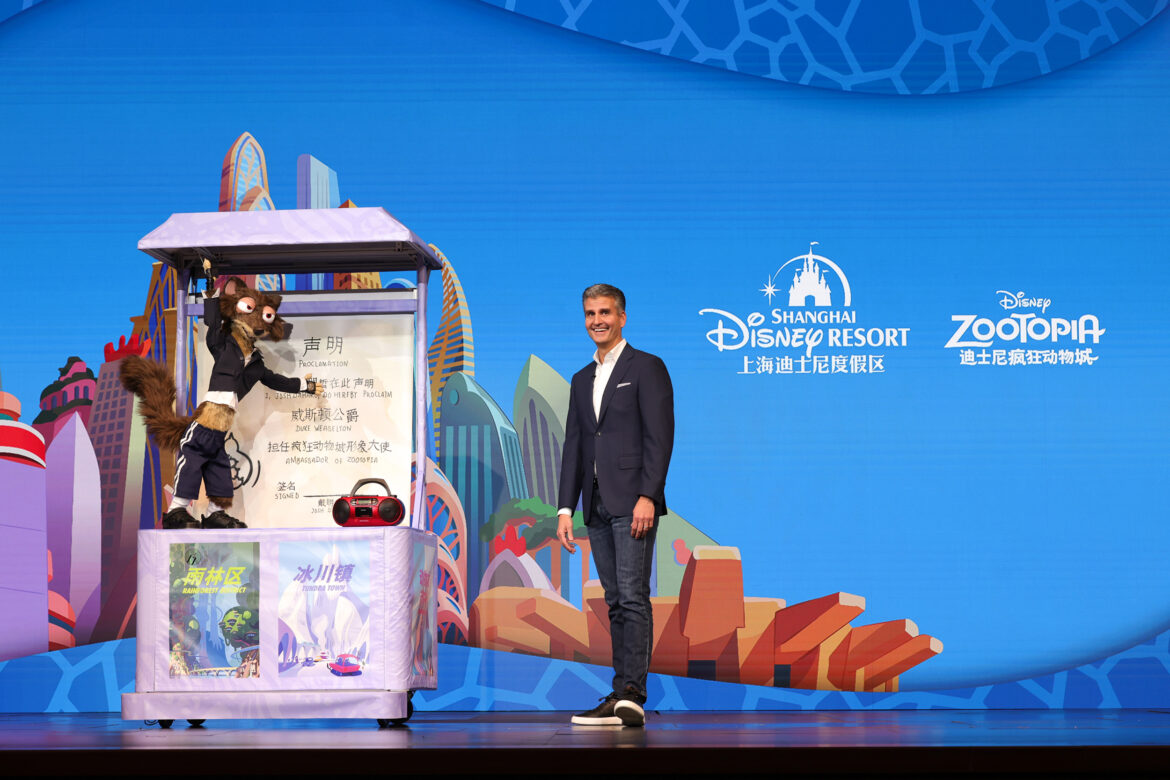 Duke Weaselton Makes Surprise Appearance at Zootopia Grand Opening in Shanghai Disneyland