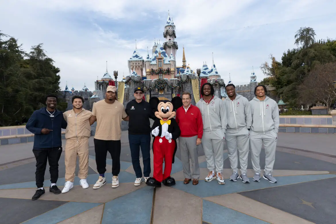 Michigan and Alabama Football Teams Visit Disneyland Before the 2024 Rose Bowl Game