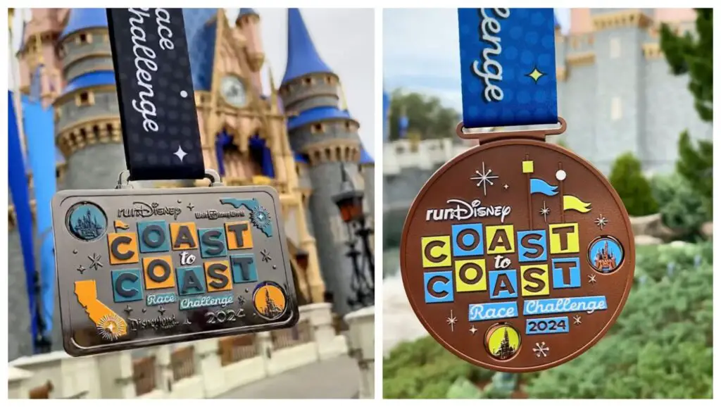 runDisney 2024 Coast to Coast Challenge Medals Revealed Chip and Company