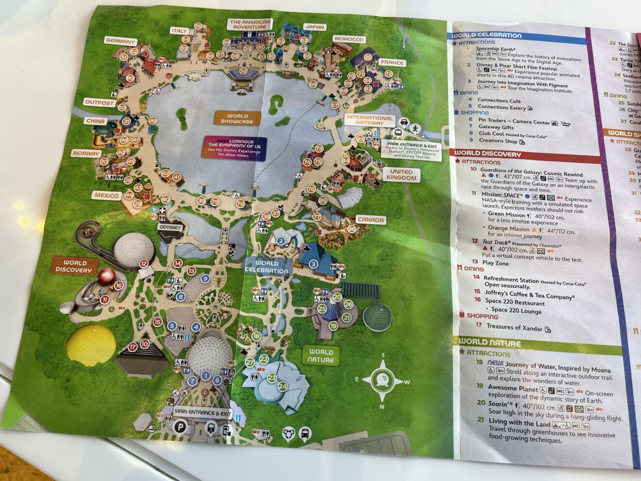 New EPCOT Guidemap Featuring World Celebration Gardens | Chip and Company