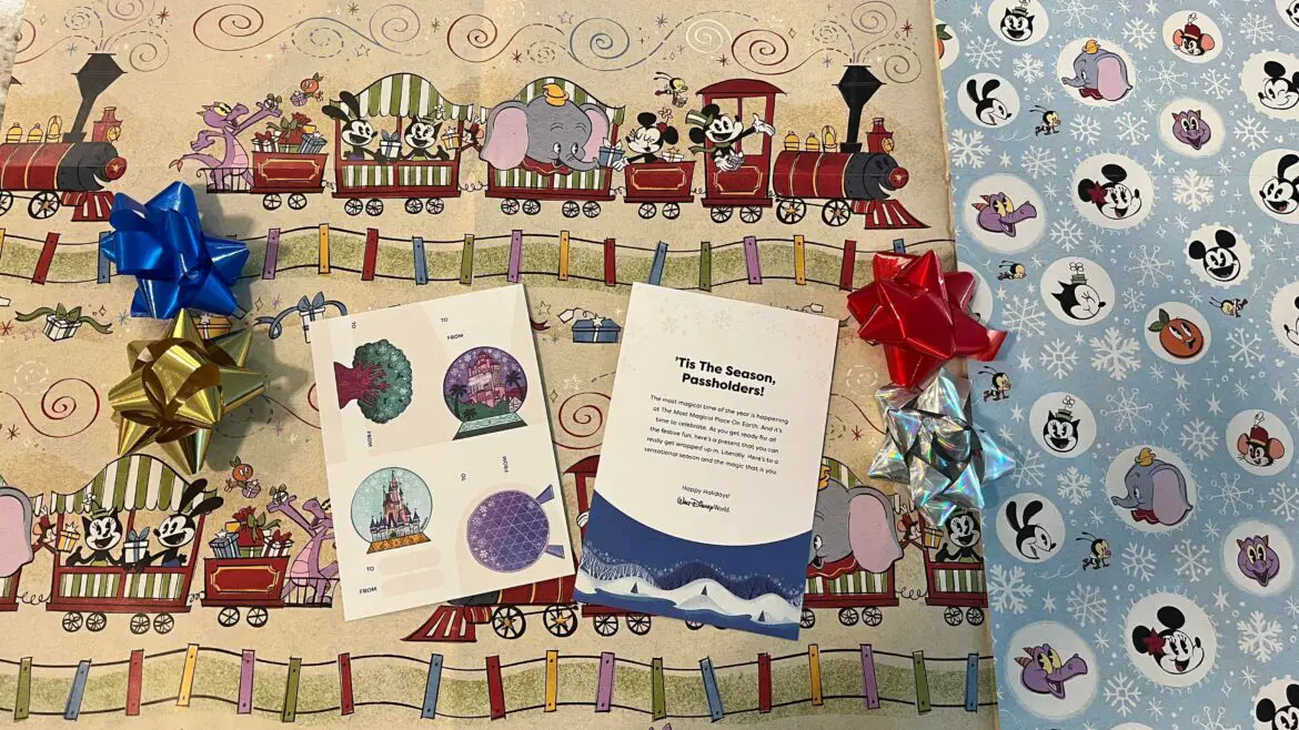 Walt Disney World Sending Annual Passholders Wrapping Paper and Gift Tags