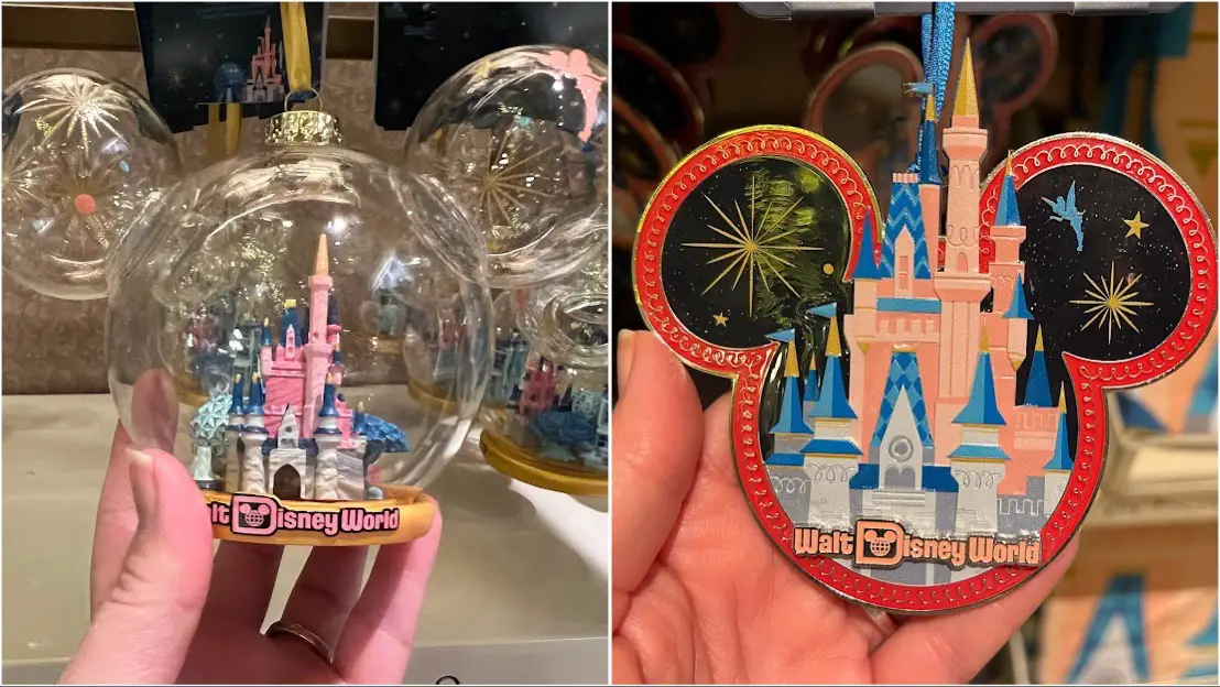 Beautiful Disney World Cinderella Castle Ornaments Spotted At Magic Kingdom!