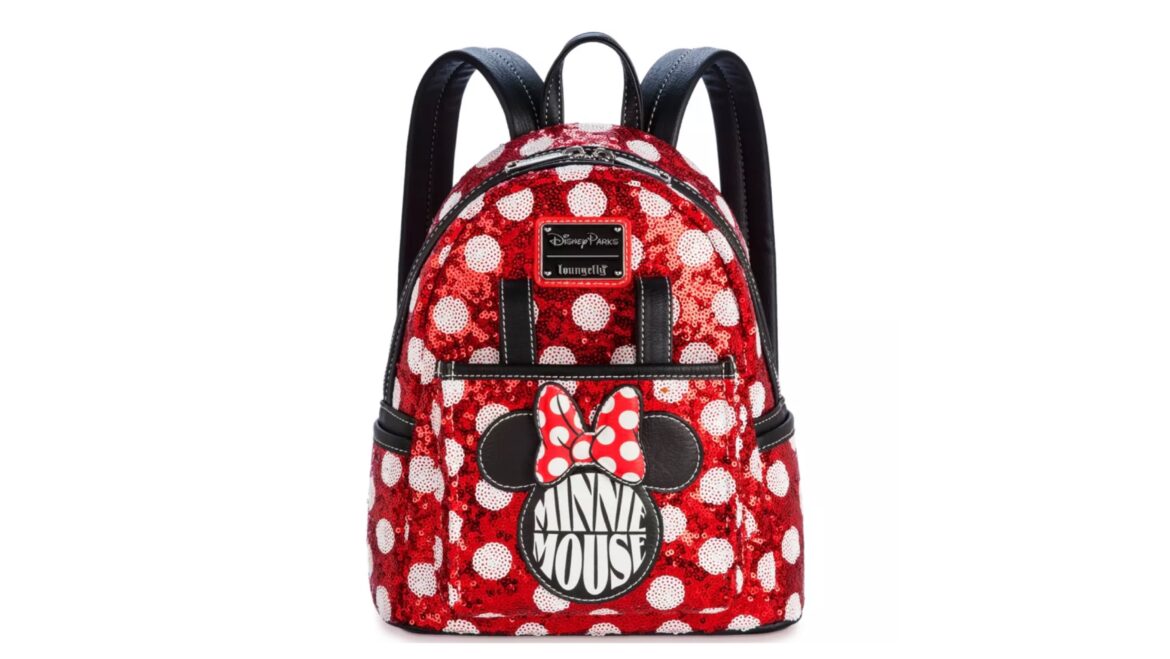 New Minnie Mouse Sequin Polka Dot Loungefly Backpack Available At shopDisney!
