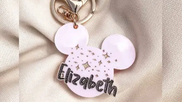 Personalized Mickey Mouse Keychain 