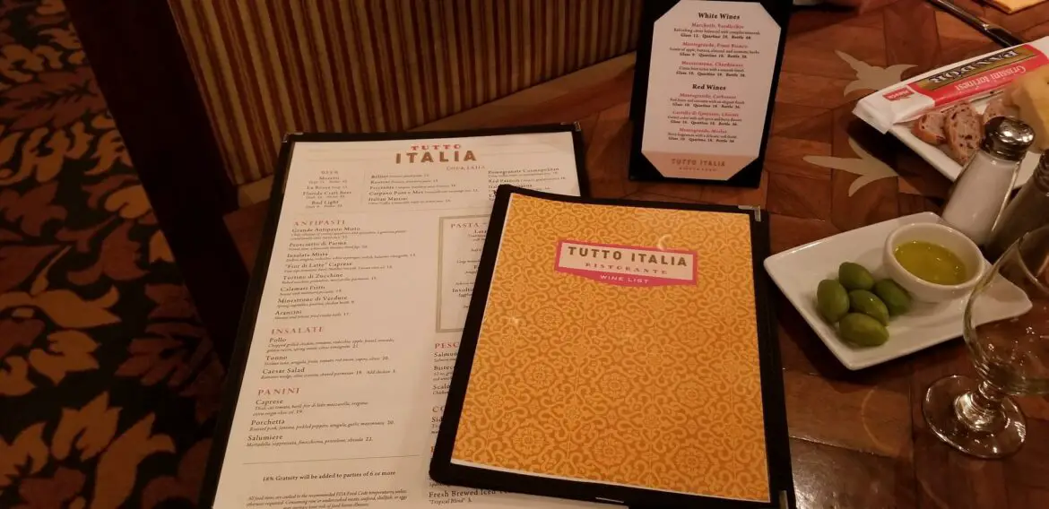 Tutto Italia Restaurant in EPCOT Offering 20% Discount for Annual Passholders for Limited Time